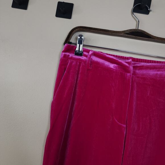 Six/Fifty Adeline Velour Raspberry Pant Women’s Size L - Picture 4 of 10